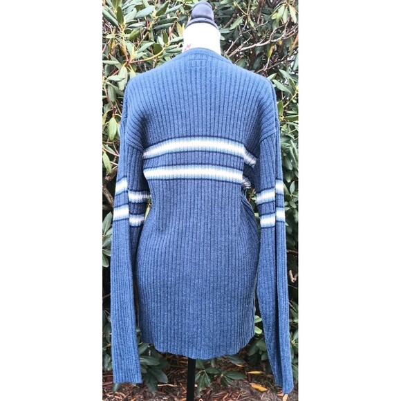 Arizona Blue XL Chunky Knit Striped Sweater Mens Travel Work - Picture 2 of 6